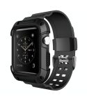 For Apple Watch 3 / 2 / 1 Generation 38mm All-In-One Silicone Strap(Black)