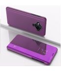 For VIVO V17 Plated Mirror Horizontal Flip Cover with Stand Mobile Phone Holster(Purple)