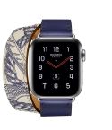 For Apple Watch 3 / 2 / 1 Generation 38mm Universal Silk Screen Printing Double-loop Watch Band(Blue)