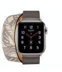 For Apple Watch 3 / 2 / 1 Generation 38mm Universal Silk Screen Printing Double-loop Watch Band(Gray)