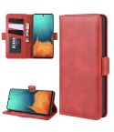 For Galaxy A71 Dual-side Magnetic Buckle Horizontal Flip Leather Case with Holder & Card Slots & Wallet(Red)