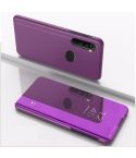 For Xiaomi Redmi Note 8T Plated Mirror Horizontal Flip Leather with Stand Mobile Phone Holster(Purple)
