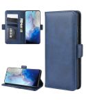 For Galaxy S20 Dual-side Magnetic Buckle Horizontal Flip Leather Case with Holder & Card Slots & Wallet(Dark Blue)