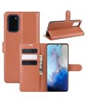 For Galaxy S20 Litchi Texture Horizontal Flip Protective Case with Holder & Card Slots & Wallet(Brown)