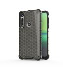 For Motorola Moto G8 Plus Shockproof Honeycomb PC + TPU Case(Grey)