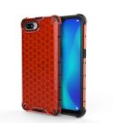 For Oppo A1k Shockproof Honeycomb PC + TPU Case(Red)