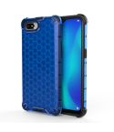 For Oppo A1k Shockproof Honeycomb PC + TPU Case(Blue)