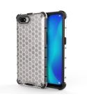 For Oppo A1k Shockproof Honeycomb PC + TPU Case(White)