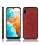 For Huawei Y6 Pro 2019 Shockproof Sewing Cow Pattern Skin PC + PU + TPU Case(Red)