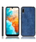 For Huawei Y6 Pro 2019 Shockproof Sewing Cow Pattern Skin PC + PU + TPU Case(Blue)