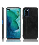 For  Huawei Honor V30 / V30 Pro Shockproof Sewing Cow Pattern Skin PC + PU + TPU Case(Black)