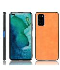 For  Huawei Honor V30 / V30 Pro Shockproof Sewing Cow Pattern Skin PC + PU + TPU Case(Orange)