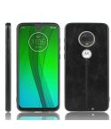 For Motorola Moto G7/G7 Plus Shockproof Sewing Cow Pattern Skin PC + PU + TPU Case(Black)