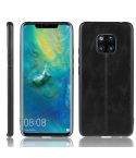 For Huawei Mate 20 Pro Shockproof Sewing Cow Pattern Skin PC + PU + TPU Case(Black)