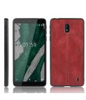 For Nokia 1 Plus Shockproof Sewing Cow Pattern Skin PC + PU + TPU Case(Red)