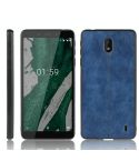 For Nokia 1 Plus Shockproof Sewing Cow Pattern Skin PC + PU + TPU Case(Blue)