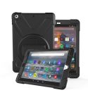 For Amazon fire 7 (2017)(2019) 360 Degree Rotation PC + Silicone Protective Case with Holder & Hand-strap(Black)