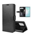 For Galaxy A91  /M80S / S10 Lite    R64 Texture Single Horizontal Flip Protective Case with Holder & Card Slots & Wallet& Photo Frame(Black)