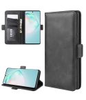 For Galaxy A91 / M80s / S10 Lite Dual-side Magnetic Buckle Horizontal Flip Leather Case with Holder & Card Slots & Wallet(Black)