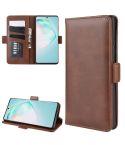 For Galaxy A91 / M80s / S10 Lite Dual-side Magnetic Buckle Horizontal Flip Leather Case with Holder & Card Slots & Wallet(Brown)