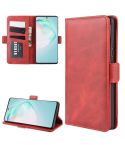 For Galaxy A91 / M80s / S10 Lite Dual-side Magnetic Buckle Horizontal Flip Leather Case with Holder & Card Slots & Wallet(Red)