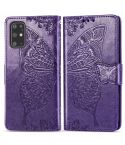For Galaxy S20+ Butterfly Love Flower Embossed Horizontal Flip Leather Case with Bracket / Card Slot / Wallet / Lanyard(Dark Purple)