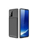 For Galaxy A91 / M80s Carbon Fiber Texture Shockproof TPU Case(Black)