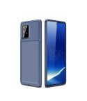 For Galaxy A91 / M80s Carbon Fiber Texture Shockproof TPU Case(Blue)