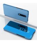 For Xiaomi Redmi K30 Plated Mirror Horizontal Flip Leather with Stand Mobile Phone Holster(Blue)