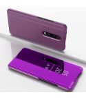 For Xiaomi Redmi K30 Plated Mirror Horizontal Flip Leather with Stand Mobile Phone Holster(Purple)