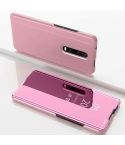 For Xiaomi Redmi K30 Plated Mirror Horizontal Flip Leather with Stand Mobile Phone Holster(Rose Gold)