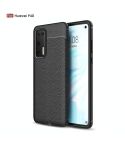 For Huawei P40 Litchi Texture TPU Shockproof Case(Black)