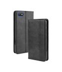 For Alcatel 1V (2019) without Fingerprint Hole Magnetic Buckle Retro Crazy Horse Texture Horizontal Flip Leather Case with Holder & Card Slots & Photo Frame(Black)