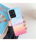 For Galaxy A51 TPU Smooth Marbled IMD Mobile Phone Case(Rainbow F16)