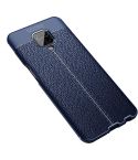 For Xiaomi Redmi Note 9 Pro Max Litchi Texture TPU Shockproof Case(Navy Blue)
