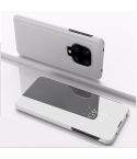 For Xiaomi Redmi Note9 Pro/Note9 Pro Max/Note 9S Plated Mirror Horizontal Flip Leather Case with Holder(Silver)