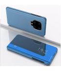 For Xiaomi Redmi Note9 Pro/Note9 Pro Max/Note 9S Plated Mirror Horizontal Flip Leather Case with Holder(Blue)