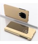 For Xiaomi Redmi Note9 Pro/Note9 Pro Max/Note 9S Plated Mirror Horizontal Flip Leather Case with Holder(Gold)