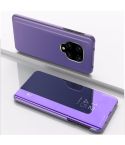 For Xiaomi Redmi Note9 Pro/Note9 Pro Max/Note 9S Plated Mirror Horizontal Flip Leather Case with Holder(Purple Blue)