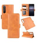 For Sony Xperia 1 II Dual-side Magnetic Buckle Horizontal Flip Leather Case with Holder & Card Slots & Wallet(Yellow)