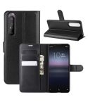 For Sony Xperia 1 II Litchi Texture Horizontal Flip Protective Case with Holder & Card Slots & Wallet(Black)