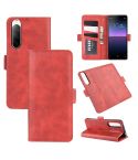 For Sony Xperia 10 II Dual-side Magnetic Buckle Horizontal Flip Leather Case with Holder & Card Slots & Wallet(Red)