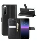 For Sony Xperia 10 II Litchi Texture Horizontal Flip Protective Case with Holder & Card Slots & Wallet(Black)
