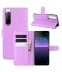 For Sony Xperia 10 II Litchi Texture Horizontal Flip Protective Case with Holder & Card Slots & Wallet(Purple)