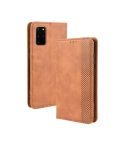For Galaxy S20+/S20+5G Magnetic Buckle Retro Crazy Horse Texture Horizontal Flip Leather Case  , with Holder & Card Slots & Photo Frame(Brown)