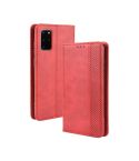 For Galaxy S20+/S20+5G Magnetic Buckle Retro Crazy Horse Texture Horizontal Flip Leather Case  , with Holder & Card Slots & Photo Frame(Red)