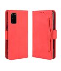 For Galaxy S20+/S20+5G Wallet Style Skin Feel Calf Pattern Leather Case with Separate Card Slot(Red)
