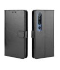 For Xiaomi Mi 10 /Xiaomi Mi 10 Pro 5G Retro Crazy Horse Texture Horizontal Flip Leather Case , with Holder & Card Slots & Photo Frame(Black)