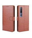 For Xiaomi Mi 10 /Xiaomi Mi 10 Pro 5G Retro Crazy Horse Texture Horizontal Flip Leather Case , with Holder & Card Slots & Photo Frame(Brown)