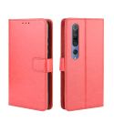 For Xiaomi Mi 10 /Xiaomi Mi 10 Pro 5G Retro Crazy Horse Texture Horizontal Flip Leather Case , with Holder & Card Slots & Photo Frame(Red)